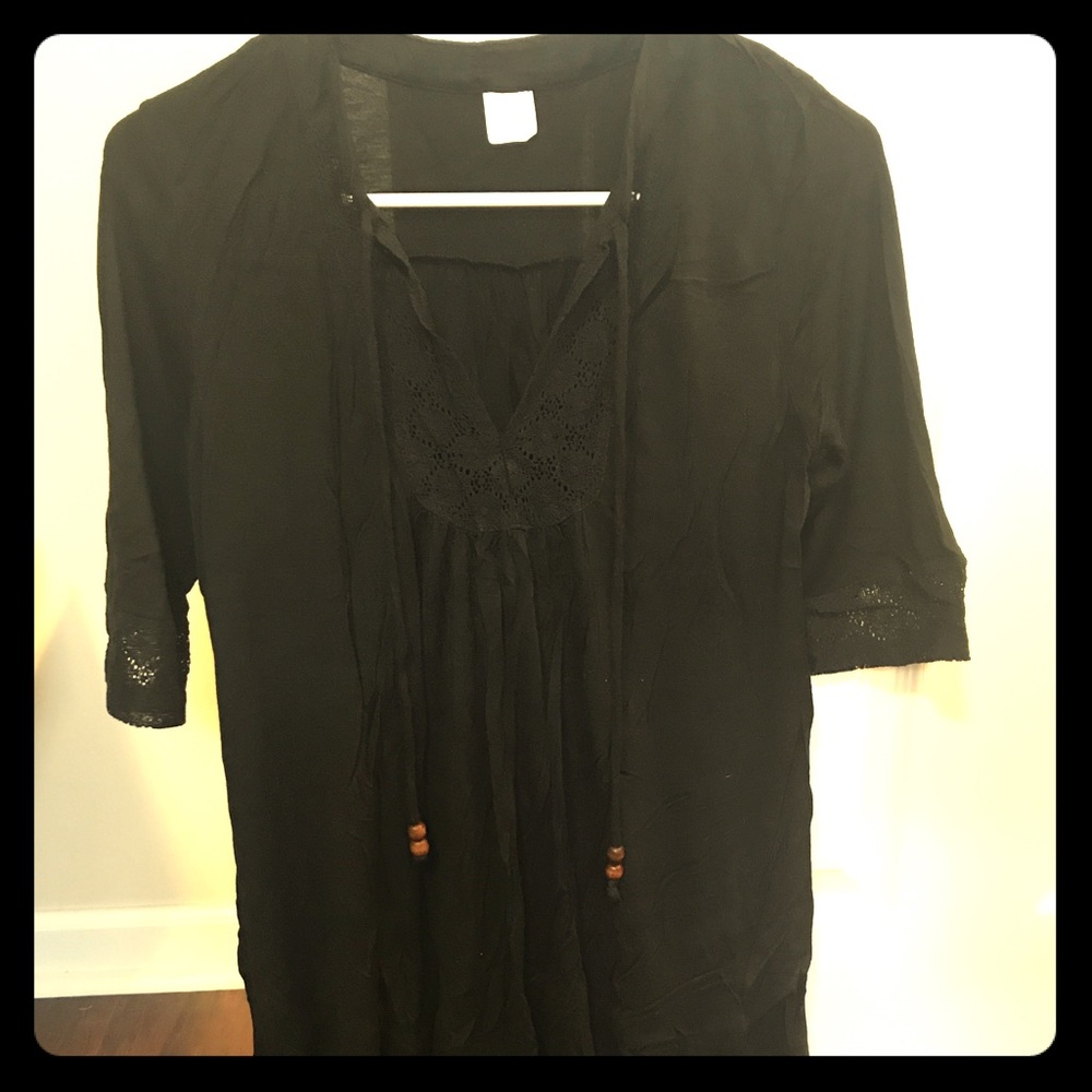 Black Maternity Swimsuit coverup
